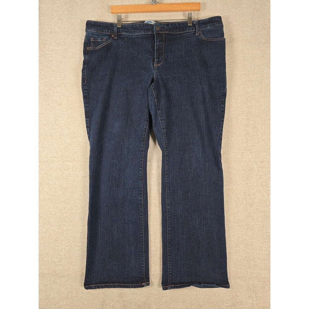 Old Navy Womens Boot-Cut Secret-Slim Pockets Dark Wash Blue Denim‎ Jeans 42x30